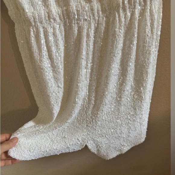 Allegra Sequin White Romper NWT MSRP $385 - Picture 7 of 13